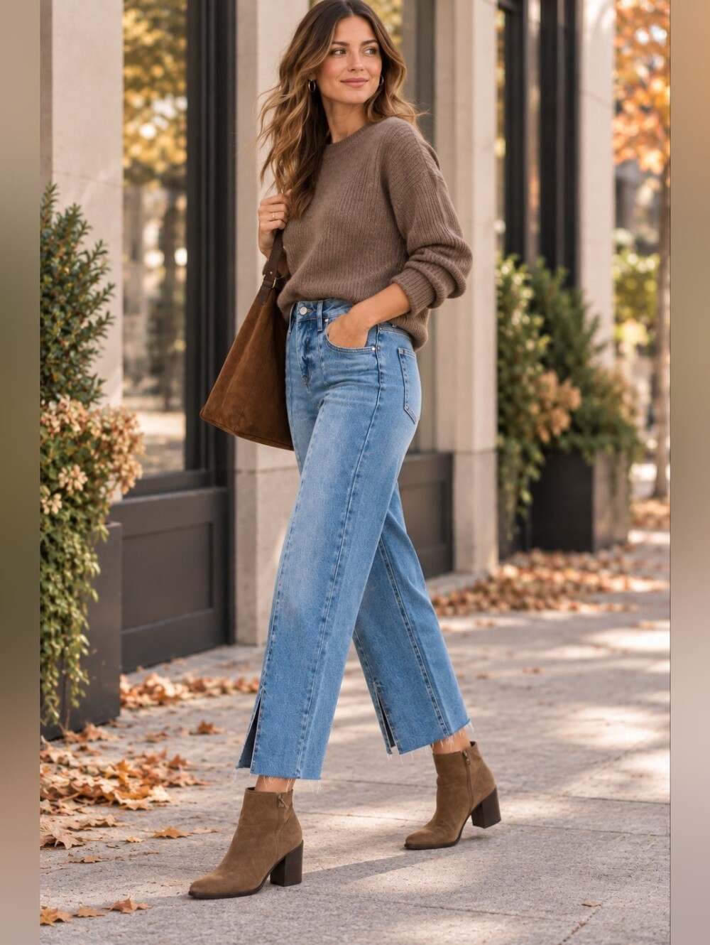RISEN Women's Tummy Control Wide Leg Jeans Split Hem Seam Medium HR Various NEW - Picture 7 of 10